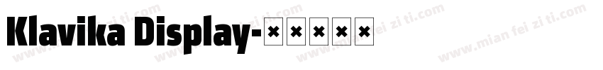 Klavika Display字体转换